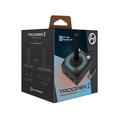 Hyperkin Trooper 2 Premium USB Game Controller for PC, Mac, Linux | Classic Gamepad with Atari Style & Ergonomic design