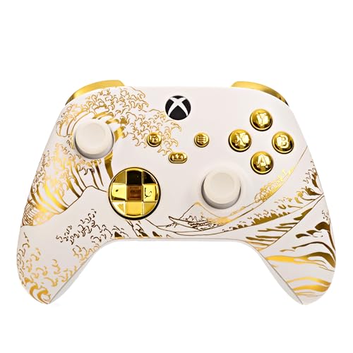 Crazy Controllerz Customz Series Custom Wireless Controller for Xbox One Series X S PC - Gold Crush Design - color: XS GOLD CRUSH