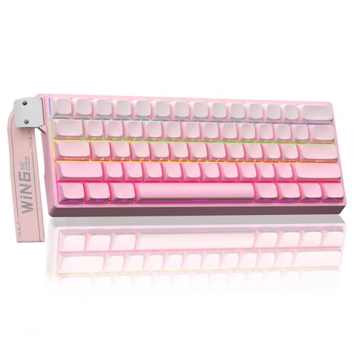 Aula WIN60 HE - 60% Mechanical Gaming Keyboard Wired, Hall Effect Magnetic Switch Hot Swappable,8000 Hz Polling Rate, RGB Keyboard 60 Percent Compact Design for PC (Gradient Pink) - color: Gradient Pink