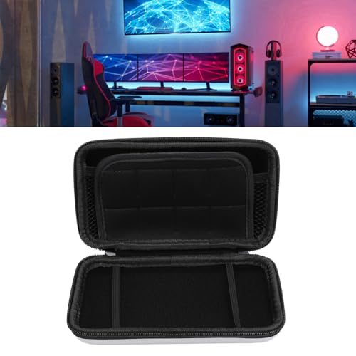 Carrying Case for NintendoNew New 2DS XL, 2DS LL, NEW 3DS, 3DS Console, Hard Protective Shell Travel Case Pouch with 8 Game Cartridges Slot, Water Proof PU & Hard EVA, Console - color: Silver
