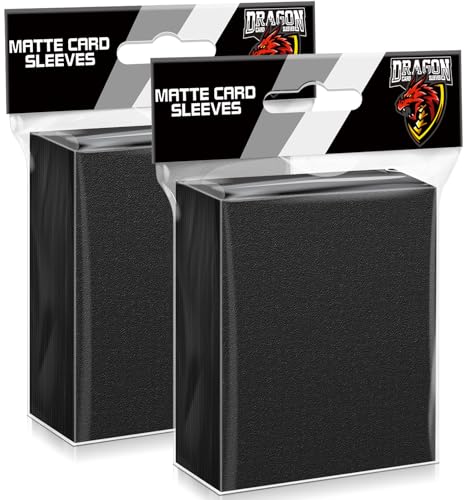 200 Counts Black Card Sleeves Top Loaders for Trading Card, Matte Card Sleeves Deck Card Protectors Compatible with Baseball Card, Sports Cards, Game Card - color: Black, size: 200PCS