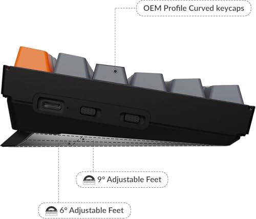 Keychron K4 96% Layout 100 Keys Wireless Bluetooth 5.1/Wired USB Mechanical Gaming Keyboard with Keychron Super Brown Switch White LED Backlight N-Key Rollover for Mac Windows PC-Version 2 - color: Keychron Super Brown Switch, size: Version 2