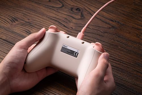 8BitDo Ultimate 2C Wired Controller for Windows PC and Android, with 1000Hz Polling Rate, Hall Effect Joysticks and Hall Triggers, and Remappable L4/R4 Bumpers (Peach) - color: Peach