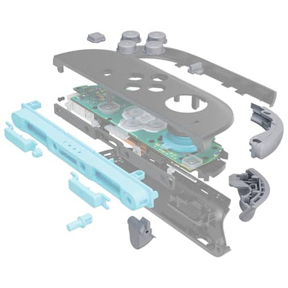 eXtremeRate DIY Replacement Full Set Buttons for Joycon 2, Custom ABXY Direction Keys Dpad + - C Home Capture Release L R ZR ZL Trigger Buttons for Nintendo Switch 2 Controller - New Hope Gray - color: New Hope Gray