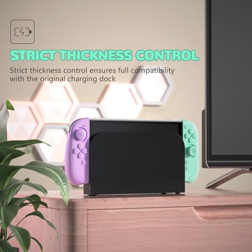 playvital Ranger Protective Case for Nintendo Switch 2 with Stand | Ergonomic Anti-Slip Silicone Grips, Dockable Hard Shell, 4 Thumbstick Caps | Quick-Release-Joycon Design, Soft Violet & Mint Green - color: Soft Violet & Mint Green