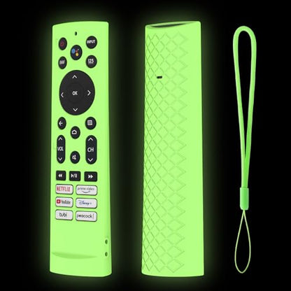 Silicone Case for Hisense U8 TV Remote, ERF3A90, U7G U9G Series 4K ULED Remote Skin, Glow Green - color: Glow Green