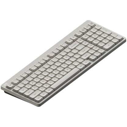 nuphy Node100 Wireless Mechanical Keyboard, Hot Swappable Custom Low Profile Keyboard, 103 Keys Computer Gaming Keyboards, Supports Touch Gestures, PBT Keycaps, RGB Backlit, Bluetooth/2.4GHz/USB-C - color: White, size: Low-profile Red Nano Switch