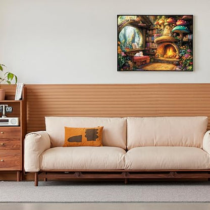 300 Pieces Puzzle for Adults | Mushroom Cat Flower Puzzle Recycled Cardboard Large Piece Jigsaw Puzzles 300 Pieces | Challenging Puzzles Game Home Decor Party Gift for Adult Kids Seniors 20.5*15 inch - style: Mushroom