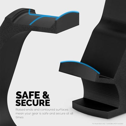 BRAINWAVZ The Gravitas - Headphone Stand & Game Controller Holder for Desk - Universal Design for All Types of Headsets & Gamepads (Black)