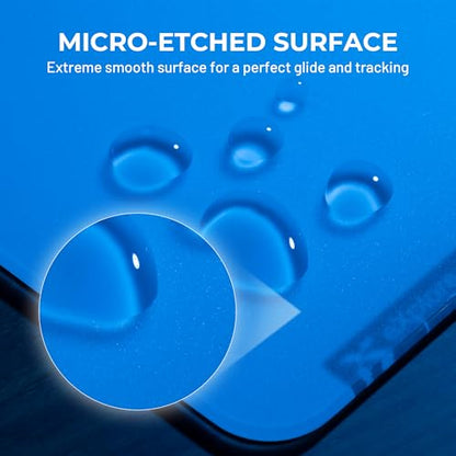 XVX White Glass Mouse Pad 4.0, Hard Mousepad for Gaming,Ultra-Smooth Micro-Etched Surface with Non-Slip Rubber Base(410mm*310mm) - color: White