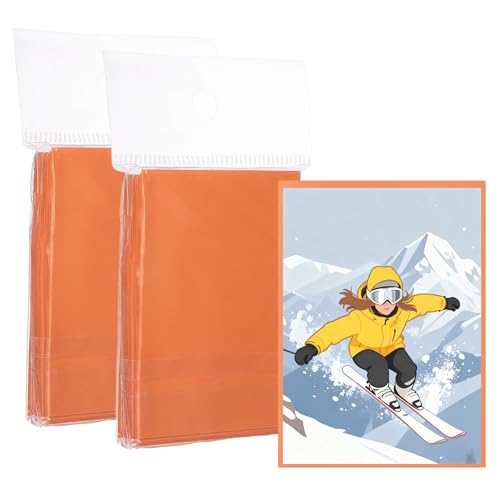 Matte Card Sleeves, Trading Card Sleeves Deck Protectors Perfect for Trading Cards & Baseball & Sports & Magic Gathering & Magic Game Cards (Orange, 100 Pcs) - color: Orange