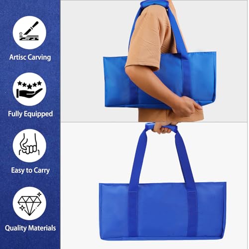 Suncle American Mahjong Tile Set,166 White Tiles Mahjong Set,4 Colors Mahjong Racks,Travel Mahjong Set with Blue Carrying Bag - color: Blue