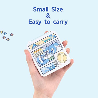 GeekShare Portable Switch Game Card Case-Switch Game Holder Case with 12 Game Card Slots-Game Card Cartridge Carrying Storage Box Compatible with Nintendo Switch- Cute Shark, Multicolor