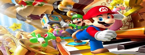 Mario Pattern Extended Gaming Mouse Pad, 31.5 x 11.8 Inches Non-Slip Keyboard Mat with Stitched Edge for Gaming & Office (Mario) - color: Mario
