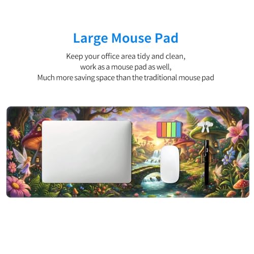 Mushroom Mouse Pad Gaming Desk Pad - 31.5x11.8 in Large Extended Mousepad, Non-Slip Rubber Base Mice Mat for Desk & Keyboard - color: 16