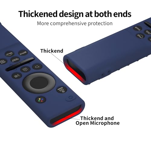 Hi Color Remote Cover for Samsung BN59-01388 BN59-01393 Silicone Remote Case Protective Sleeve (Dark Blue) - color: dark blue