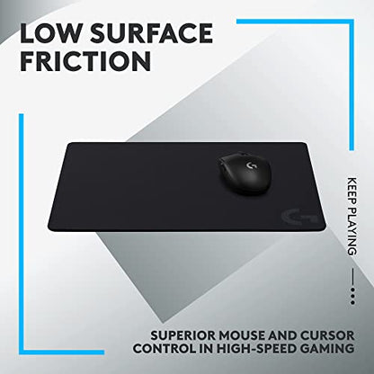 Logitech G440 Hard Gaming Mouse Pad (340x280x5) - Black | Optimized for gaming sensors, moderate surface, non-slip mat - size: M, style: Hard