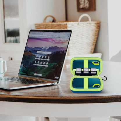 Comecase Dual SSD Case for SanDisk Extreme Portable SSD and Extreme PRO | Holds 2 Drives & 12 SD Cards, Elastic Strap Fit 500GB/1TB/2TB/4TB/8TB, Cable Groove & Carabiner for Travel, Monterey,Box Only - color: Monterey