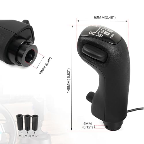 RASTP USB American Truck Simulator Shifter, Gearshift Knob for ATS & ETS2 Games Compatible with Logitech G27 G29 G920 Thrustmaster TH8A Fanatec SQ, PC Sim Racing Shifter (Style 2) - size: USB Gearshift Knob Style 2