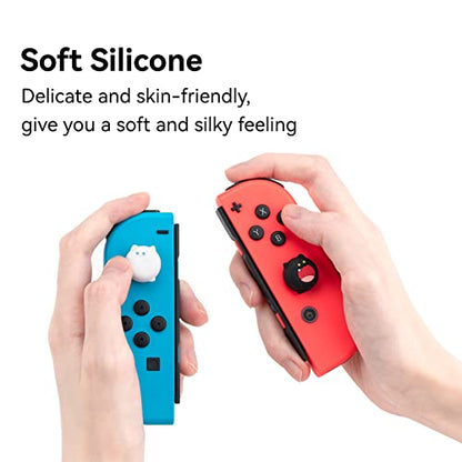 GeekShare Cute Silicone Joystick Thumb Grip Caps, Joystick Cover Compatible with Switch/OLED/Switch Lite,4PCS - BOBO Cat - color: BOBO Cat