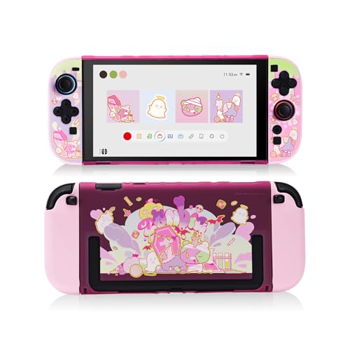 GeekShare Slim Protective Case Compatible with Switch 2 (2025), Anti-Scratche and Shock-Absorption Dockable Hard Shell for Switch 2 Game Console - Patch Moe Doll - color: Patch Moe Doll