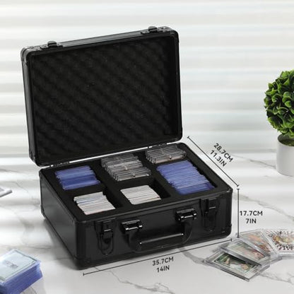 Graded Card Storage Box with With Carry Handle | Plastic Case Organizer,Portable,Easy to Clean,Graded Card Storage,Waterproof - size: M