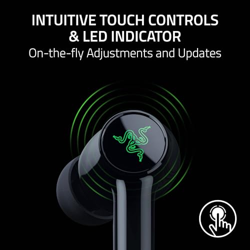 Razer Hammerhead V3 X Wireless Multi‐Platform Gaming Earbuds, Black | 2.4 GHz & Bluetooth 5.3, 35 Hr Battery, THX Spatial Audio, for Smartphones, PC, Laptop, Tablet, PS5, Steam Deck - style: PC