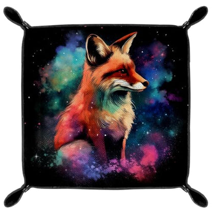 Galaxy Fox Dice Tray Dice Rolling Tray Folding Dice Holder for Dice Games, Like RPG, DND and Other Table Games - color: Multi 19