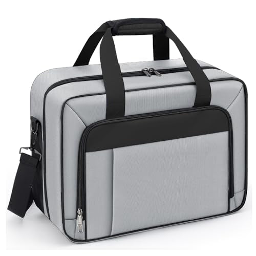 GDNasist Carrying Case Compatible with PS5/PS5 Pro/PS5 Slim, Grey | Travel Thickened Protective Bag Compatible with Playstation 5 Console, Headset, PS5 Controller, Game Discs and Accessories - color: Grey
