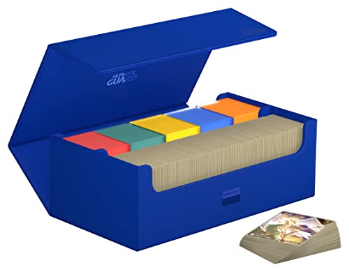 Ultimate Guard Arkhive 800+, Deck Case for 800 Double-Sleeved TCG Cards, Blue, Compatible with Boulders, Magnetic Closure & Microfiber Inner Lining - color: Blue, size: 800+