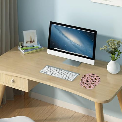 Ergonomic Mouse Pad with Wrist Support,Non-Slip Rubber Base for Computer Laptop & Mac,Lightweight Rest for Home,Office & Travel (Flowers Cats) - color: Flowers Cats