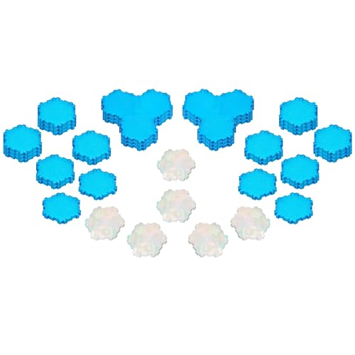 Renegade Game Studios Heroscape Waters of Valhalla - 40 Water Hexes Set | Compatible with Heroscape Battle Boxes; Features Sparkly Blue Water Tiles, Healing Wellsprings & Modular Hex Locking