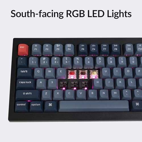Keychron V3 Max TKL Wireless Mechanical Keyboard, QMK/VIA RGB Bluetooth/2.4 GHz/Wired, 87 Keys Hot-Swappable with Gateron Brown Switch, Compatible with Mac Windows Linux - color: Brown Switch