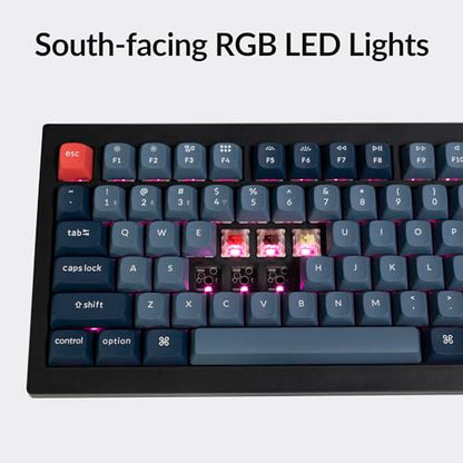 Keychron V3 Max TKL Wireless Mechanical Keyboard, QMK/VIA RGB Bluetooth/2.4 GHz/Wired, 87 Keys Hot-Swappable with Gateron Brown Switch, Compatible with Mac Windows Linux - color: Brown Switch