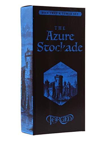 Forged Dice Co. Citadel 3-in-1 Dice Tray with Removable Tower and Storage - Perfect for RPG and Tabletop Gaming - color: Blue