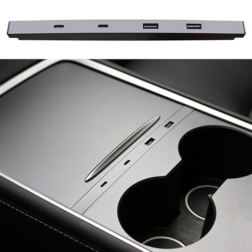 USB Hub Charger for Tesla Center Console Model 3 2021-23 & Model Y 2021-24 | 27W Fast Charging,4-in-1 Multi-ports,Narrowest,Seamless Fit,OEM Design,Phone Charger USB Hub Docking Station Accessories - color: for Model 3 2021-2023 & Model Y 2021-2024
