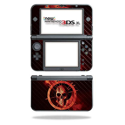 MightySkins Carbon Fiber Skin for Nintendo New 3DS XL (2015) - Blood Ring | Protective, Durable Textured Carbon Fiber Finish | Easy to Apply, Remove, and Change Styles | Made in The USA - color: Blood Ring