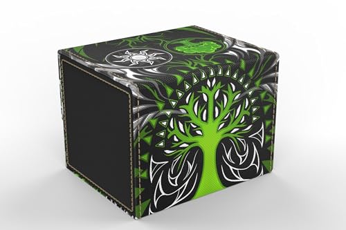 Vault- TCG/MTG 100+ Card Color Combo Deck Box (Green/White) - color: Green/White