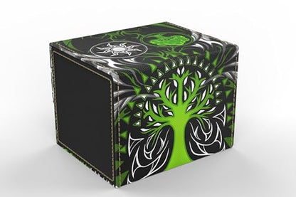 Vault- TCG/MTG 100+ Card Color Combo Deck Box (Green/White) - color: Green/White