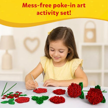 Skillmatics Poke-in Art – DIY Rose Bouquet, Wood Craft Kits | Mess-Free Fun for Kids, Creative Activity, Gifts for Girls & Boys Ages 4, 5, 6, 7, 8, 9, 10, 11, 12 - style: 8. Rose Bouquet