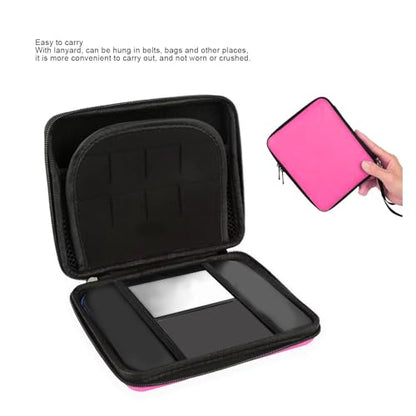 Ashata 8 Game Card Case For Nintendo 2DS Console Game Card And Other Accessories, Hard Shell Carrying Case Pouch With 8 Game Card Holders (Pink) - color: Pink
