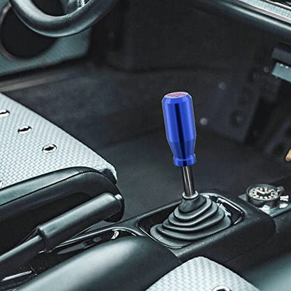 Blue 5 Speed Weighted Manual Automatic Gear Shifter Shift Knobs Lever with 4 Metal Adapters Fit Compatible with Manual Cars Most Automatic Cars - color: AAW-B-04-02