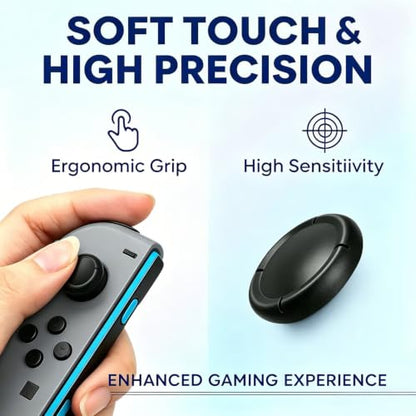 Ferkurn Replacement Thumb Grip Cap Compatible with Switch 2 J-Con Pro Controller Joystick, Switch2 Joystick Grip Button Stick Cover Controller 3D Skin Replacement Part Repair Kit Accessories