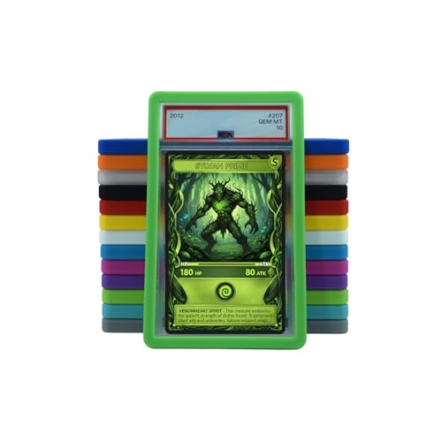 PSA Slab Guard Bumper for Standard PSA Graded Cards | Strong TPU, Exact Fit, Snap Tight Protection | Shock Absorption | Matte Finish PSA Slab Guard Protector (Green) - color: Green