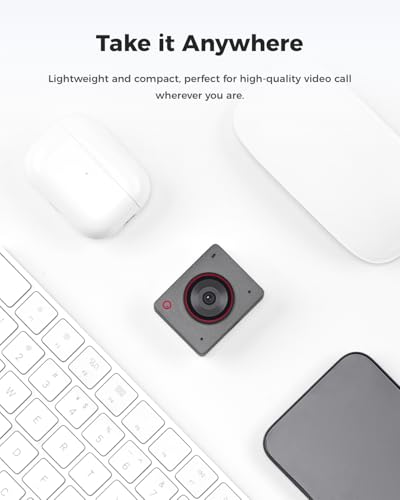 OBSBOT Meet 2-4K Webcam for PC with 1/2" Sensor, AI Framing & Autofocus | Beauty Mode, Lightweight, Gesture Control, HDR, Dual Microphone, 60 FPS, Web Cam for Streaming, Meeting, Gaming. (Space Grey) - color: Meet 2 Grey