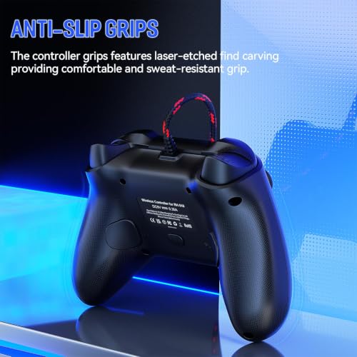 Gamrombo Wired Controller for PS5 Controller, Gaming Controllers for PlayStation 5 / PS5, PS4, PC, Support Turbo, Marco, 3.5mm Audio Jack - Black [playstation_5]