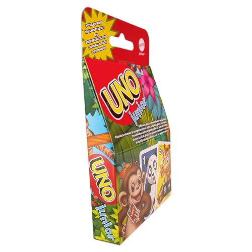 Mattel Games UNO Junior Card Game with 45 Cards, Gift for Kids 3 Years Old & Up - style: Original
