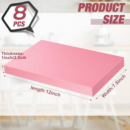Ramede Xps Craft Foam Blocks Polystyrene Sheet Board Foam Rectangle for Arts Crafts Blank DIY Project Party Decor Arts Projects Floral Arrangements Modeling(8 Pcs,12" X 7.5" X 1") - size: 12" X 7.5" X 1"