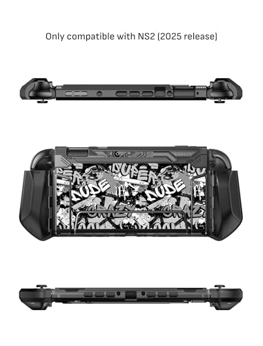 Mumba Blade Series Case for Nintendo Switch 2 [Dock Friendly] [Military-Grade Protection] Switch 2 Grip Protective Cover Shell, Quick-Release Joy-Con, Accessories for Switch 2 Controllers (Skidz) - color: Skidz