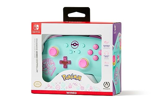 PowerA Enhanced Nintendo Switch and Switch 2 Wired Controller - Pokémon: Sweet Friends, Gamepad, game controller, wired controller, officially licensed - color: Pokémon: Sweet Friends